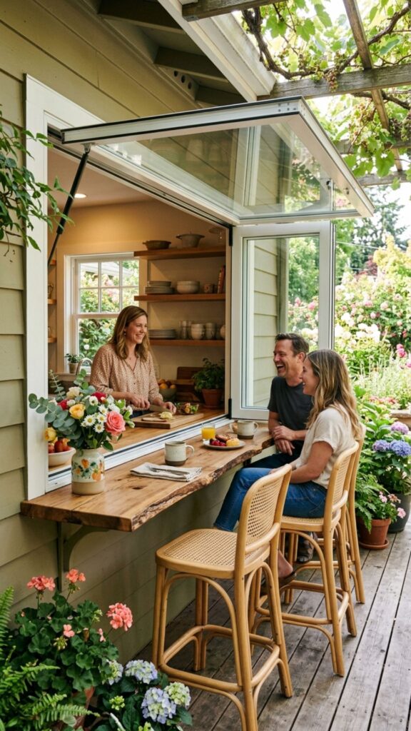 4. Create a Breakfast Bar Off the Kitchen Window