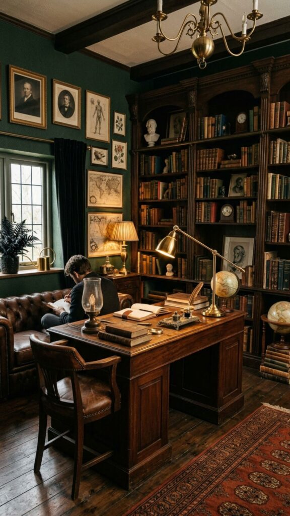 4. Create a Dark Academia-Inspired Office