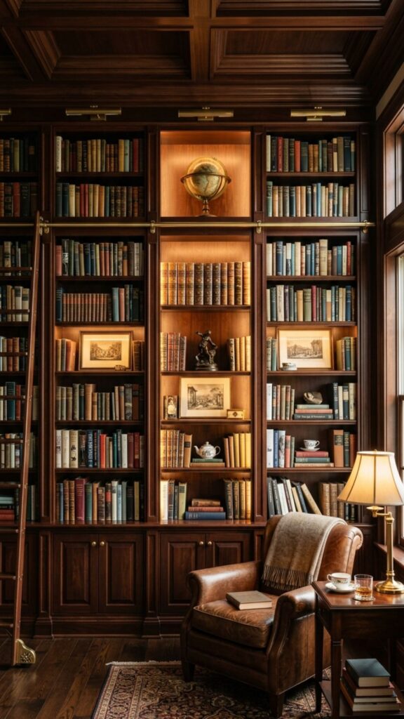4. Create a Floor-to-Ceiling Library Wall