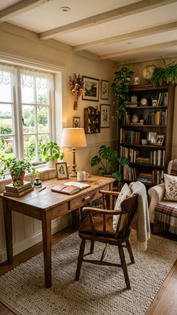 4. Design a Cozy Cottage-Style Workspace