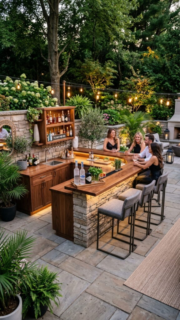 4. Design a Full Bar With Seating