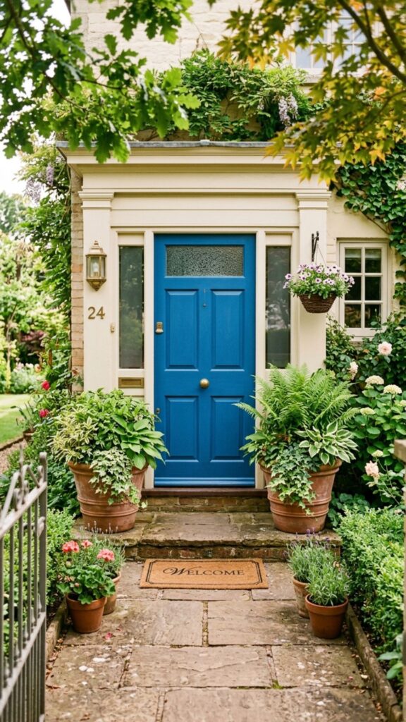 4. Frame the Door With Potted Plants