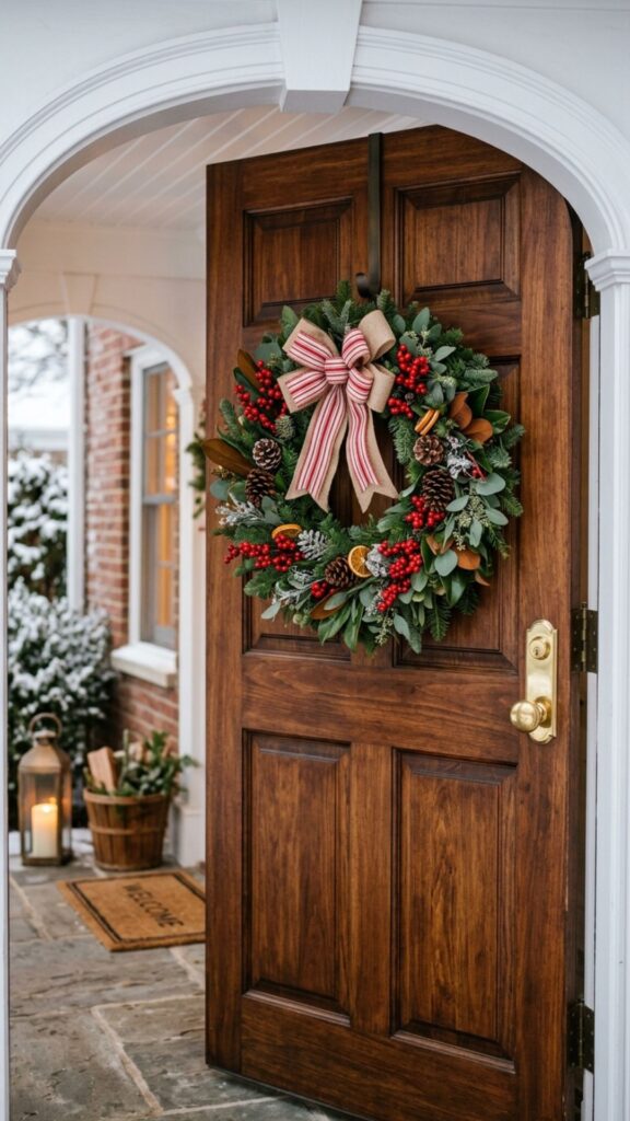 4. Hang a Seasonal Wreath
