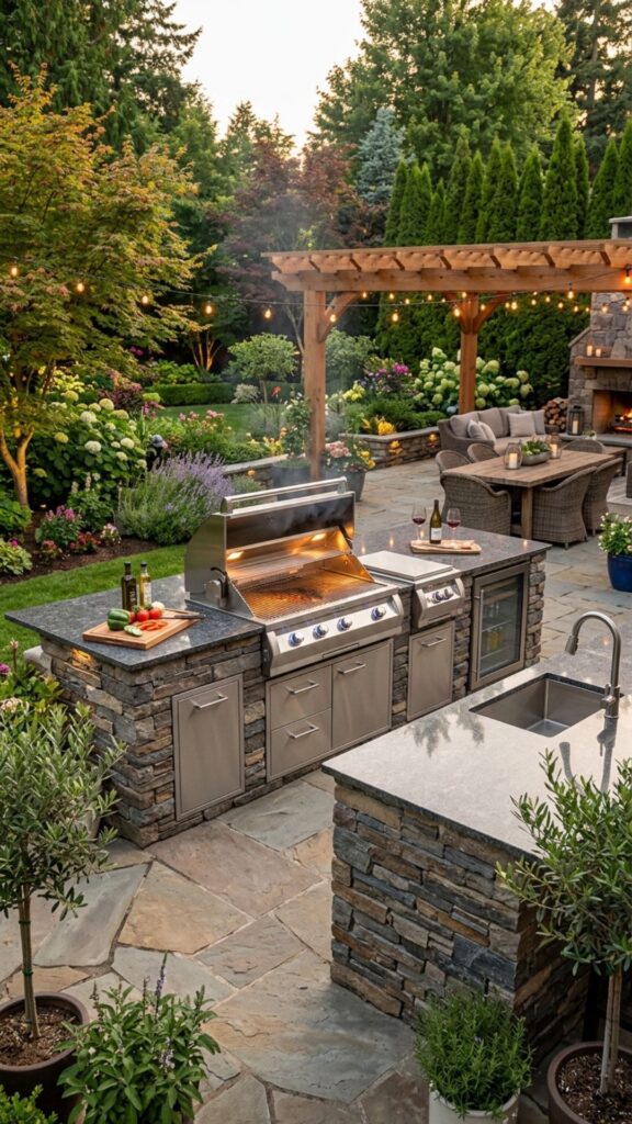 4. Install a Built-In Gas Grill as the Anchor