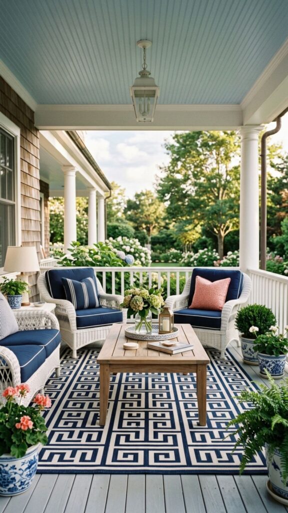 4. Layer In a Weatherproof Rug