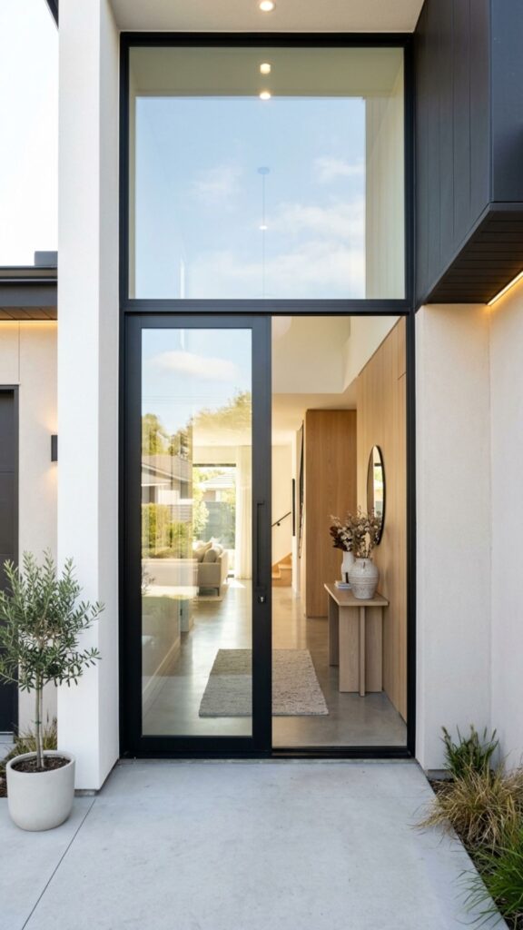 4. Layer in a Transom Window Above the Door