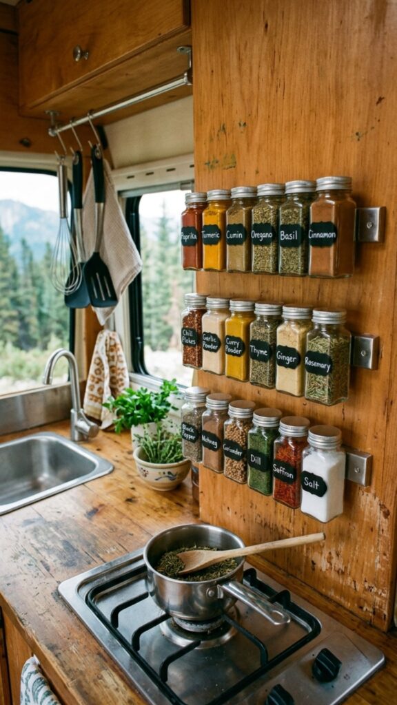 4. Magnetic Spice Rack — Everything Within Reach