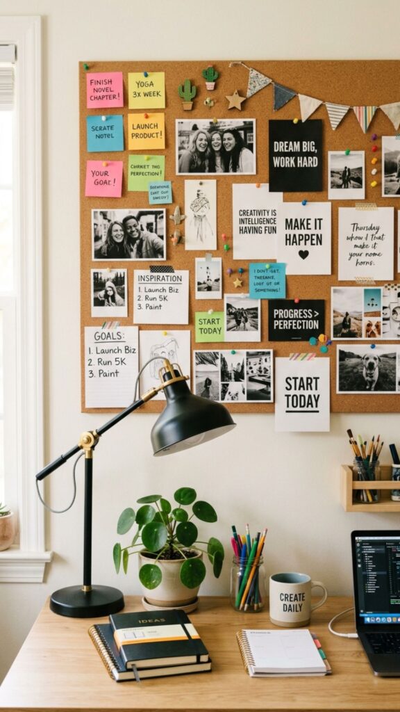 4. Make a DIY Cork Board Inspiration Wall