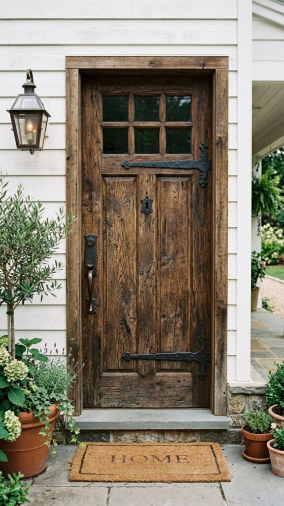 4. Reclaimed Wood Front Door