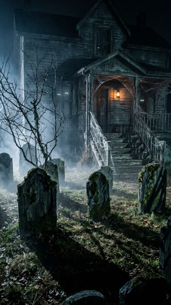 4. Set Up a Haunted Cemetery Scene