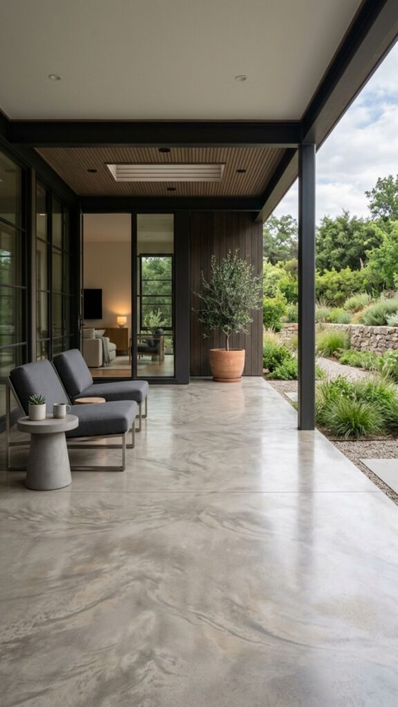 4. Stained Concrete for Modern Simplicity