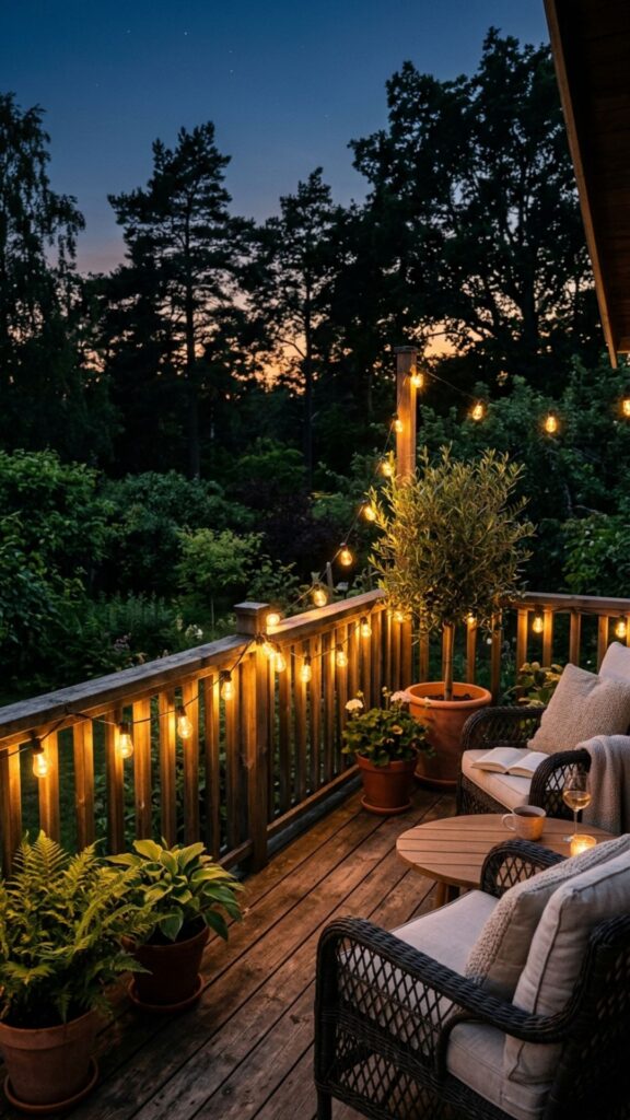 4. String Up Warm Outdoor Lights