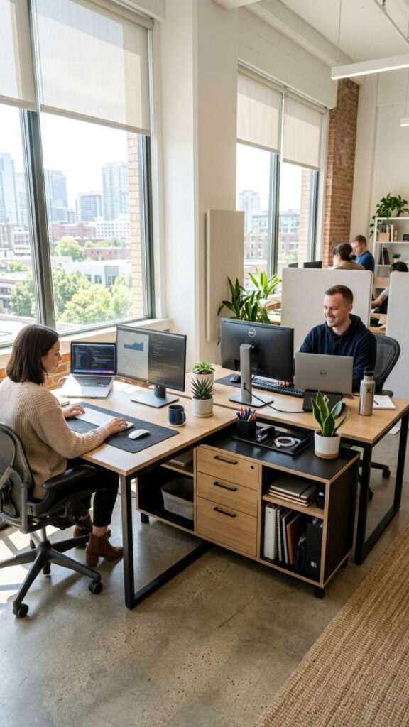 4. Try an L-Shaped Shared Office