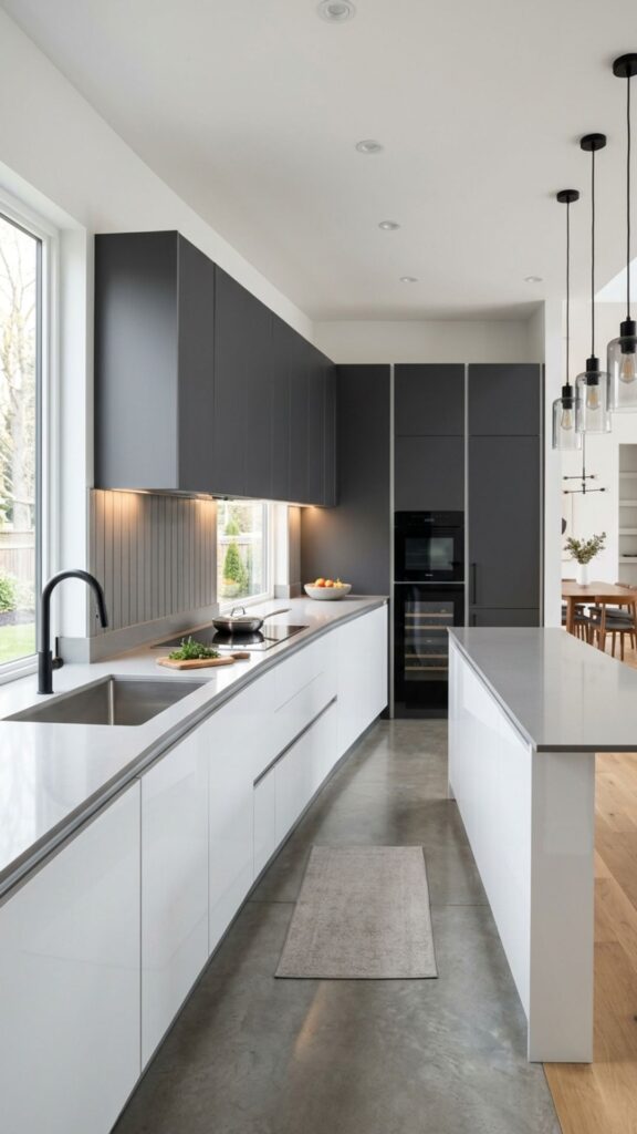4. Two-Tone Aluminum Cabinet Design