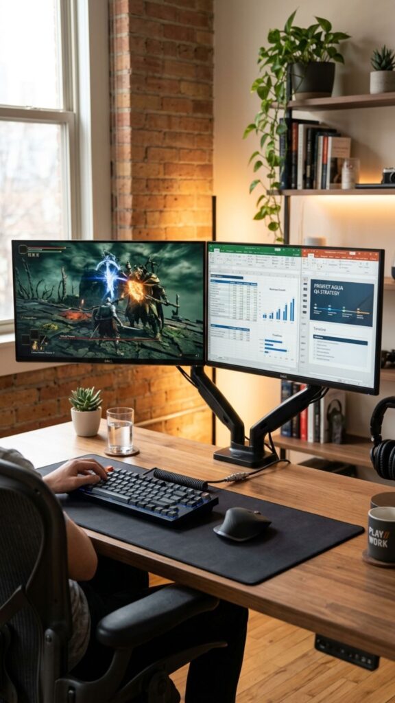 4. Use Dual Monitors for Work and Play