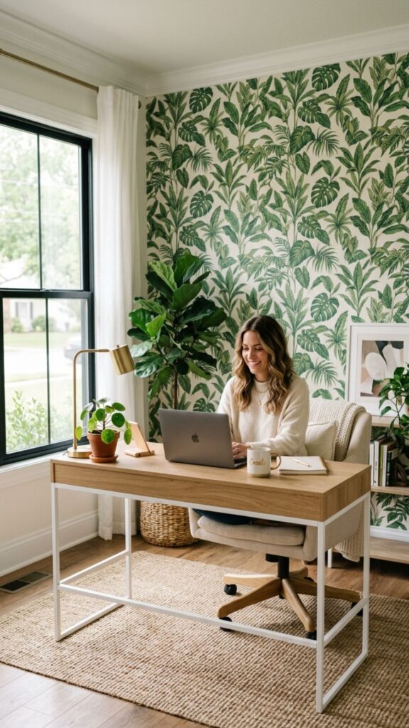 4. Use Peel-and-Stick Wallpaper for an Easy Update