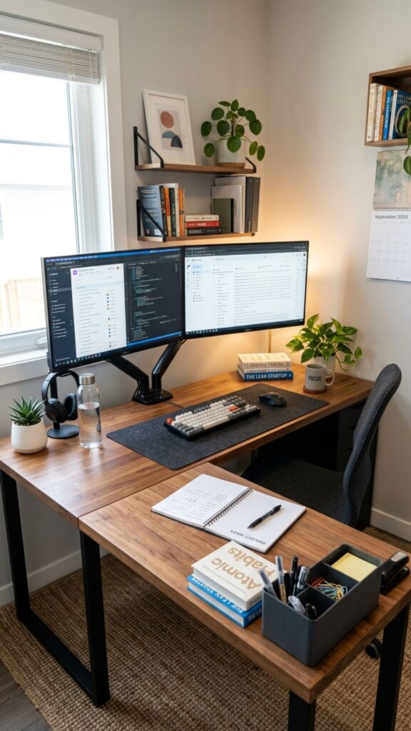 4. Use an L-Shaped Desk for More Workspace
