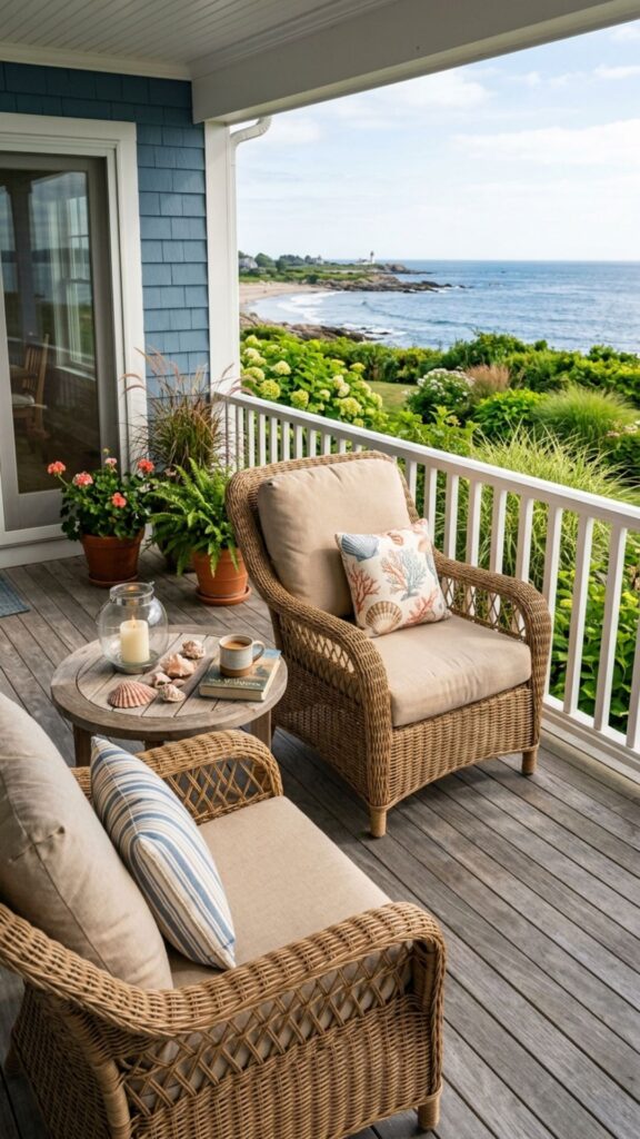 4. Wicker Chairs for a Breezy, Coastal Vibe