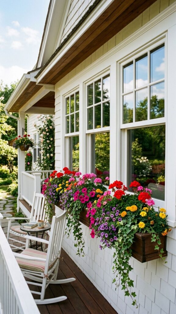 4. Window Boxes Full of Color