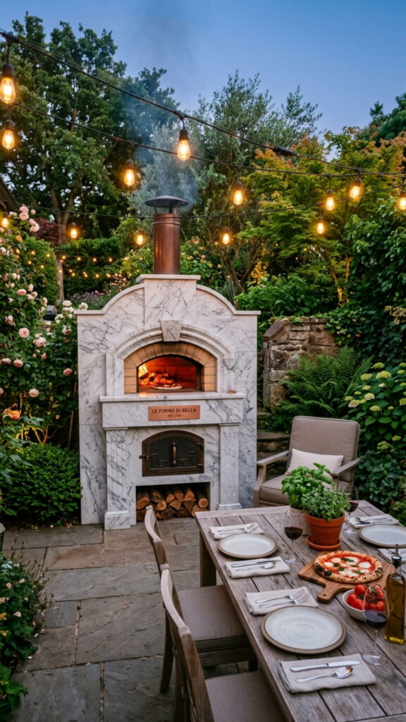 5. Marble Pizza Oven Surround