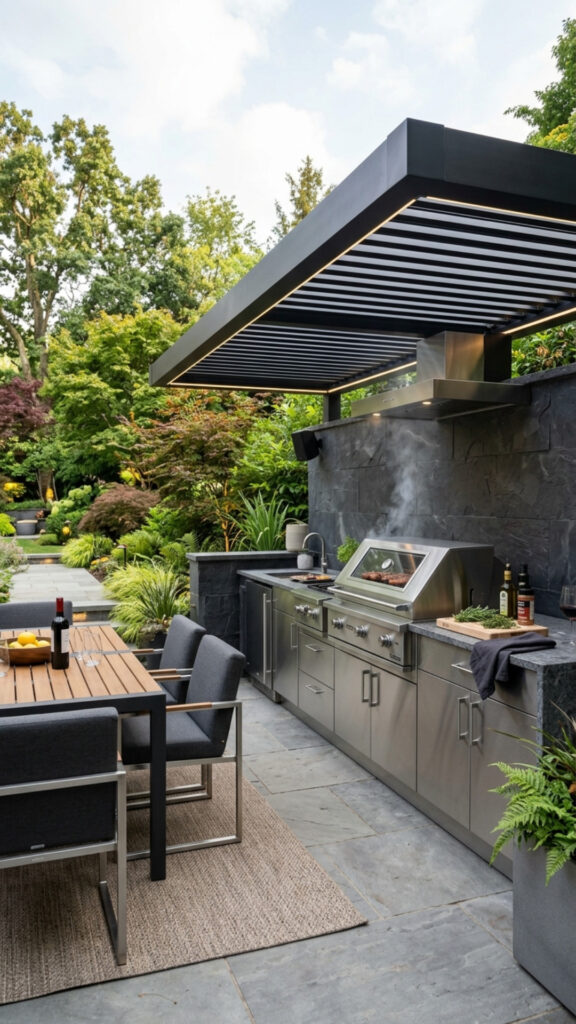 5. A Modern Slate Grill Station