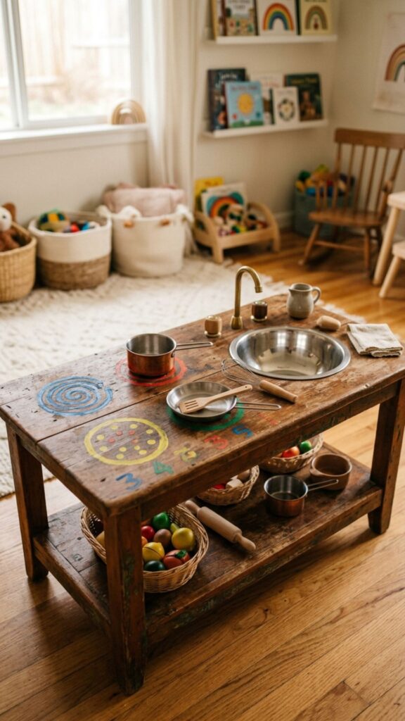 5. A Tabletop Kitchen From an Old Coffee Table
