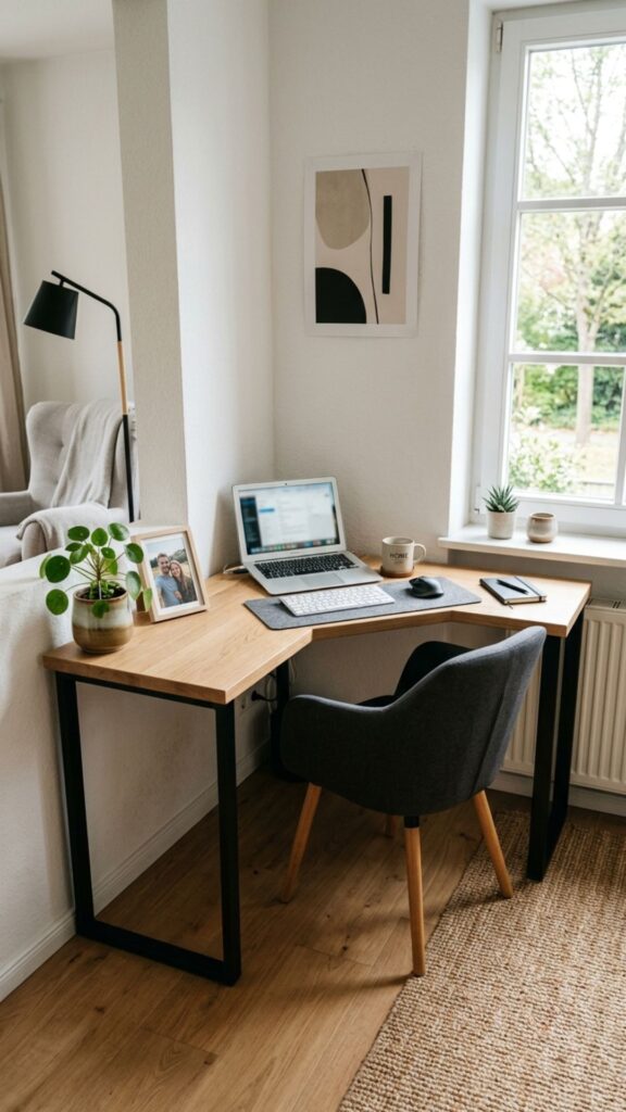 5. Add Floating Shelves Above the Desk