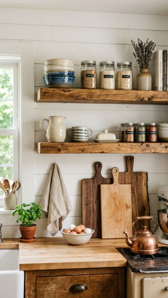 5. Add Open Shelving for Everyday Items