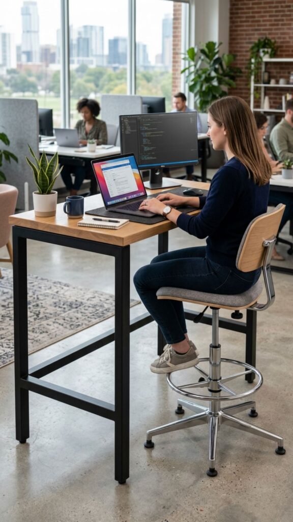5. Add a High Stool for Flexible Seating
