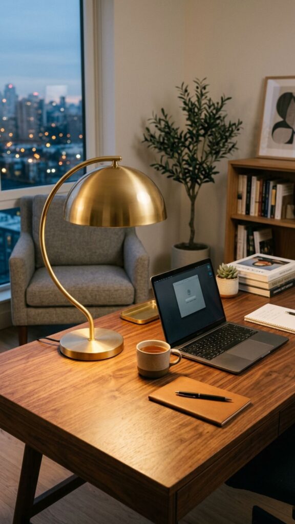 5. Add a Sculptural Table Lamp