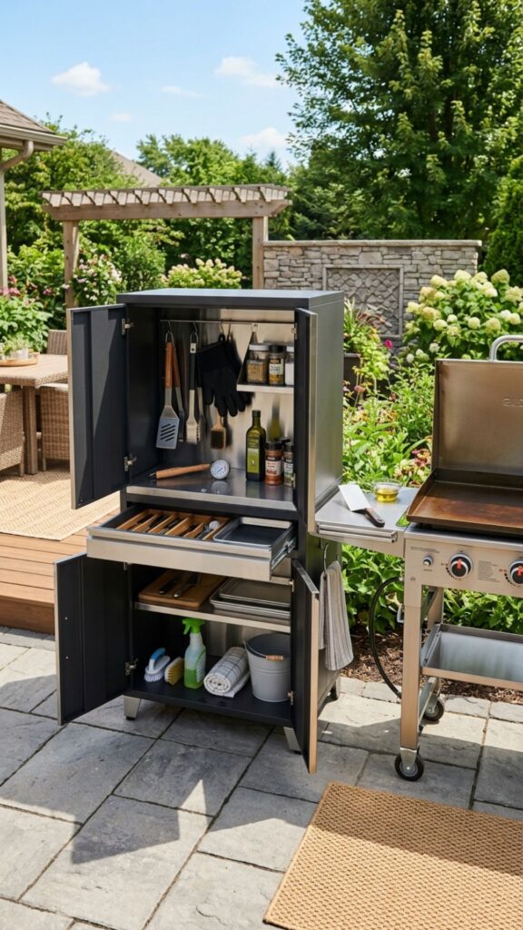 5. Add a Weatherproof Storage Cabinet