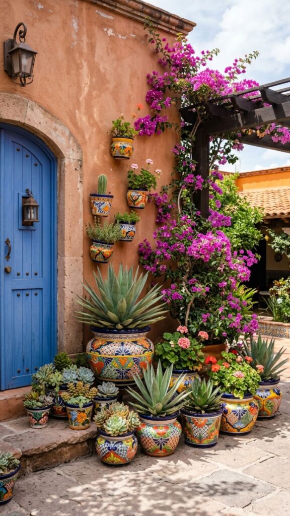 5. Bring in Talavera Pottery and Planters