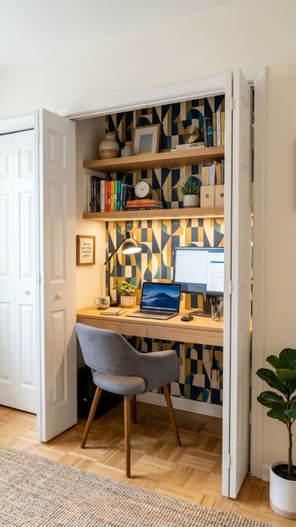 5. Build an Office Inside a Closet
