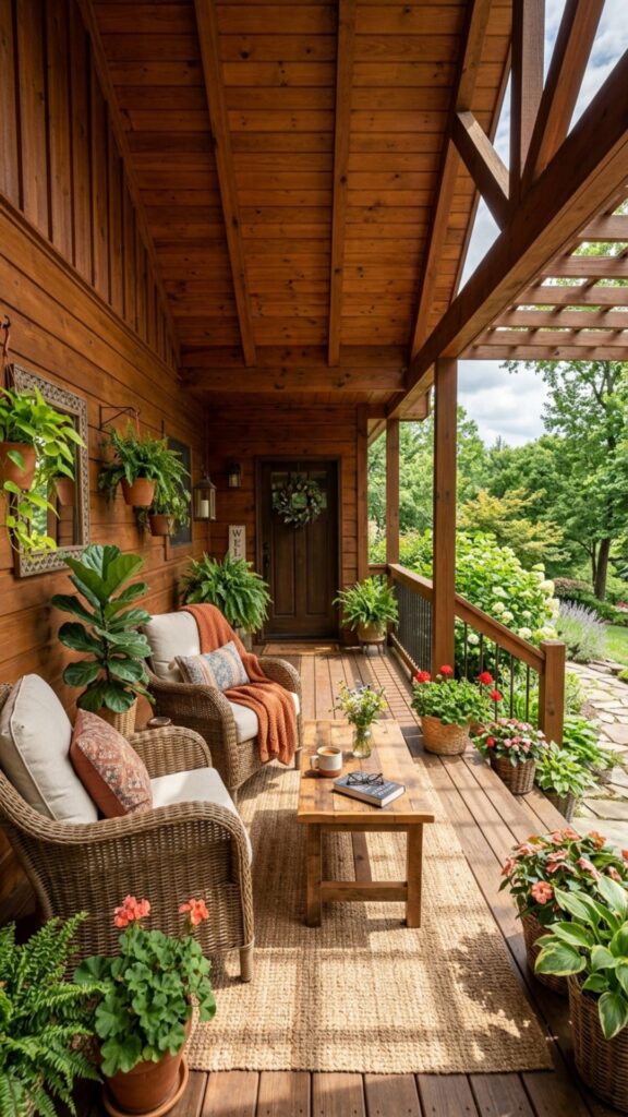 5. Choose Warm Wood Paneling