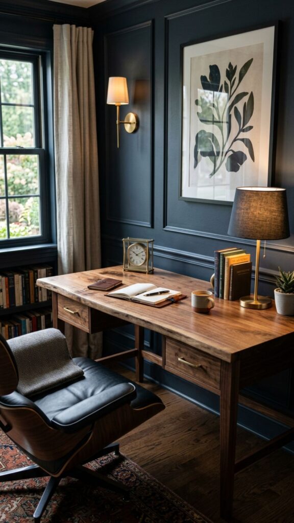 5. Choose a Rich Walnut Desk