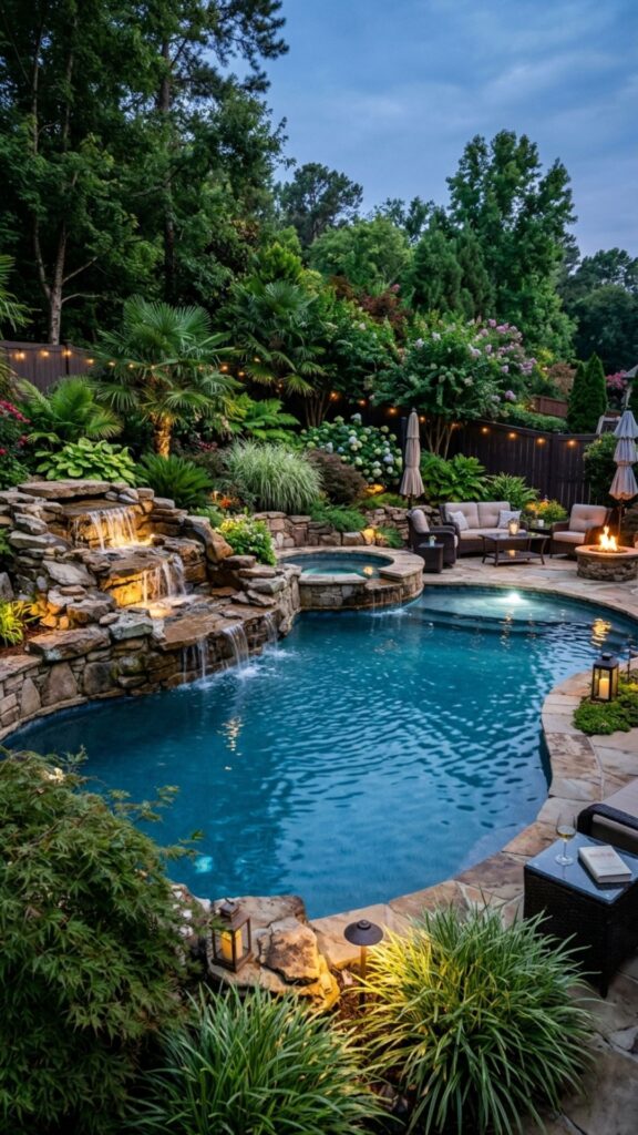 5. Choose a Waterfall Feature for the Pool