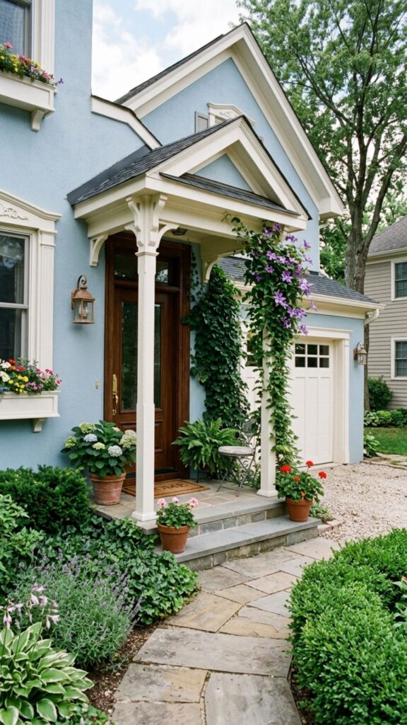 5. Compact Porch for a Narrow Lot Home