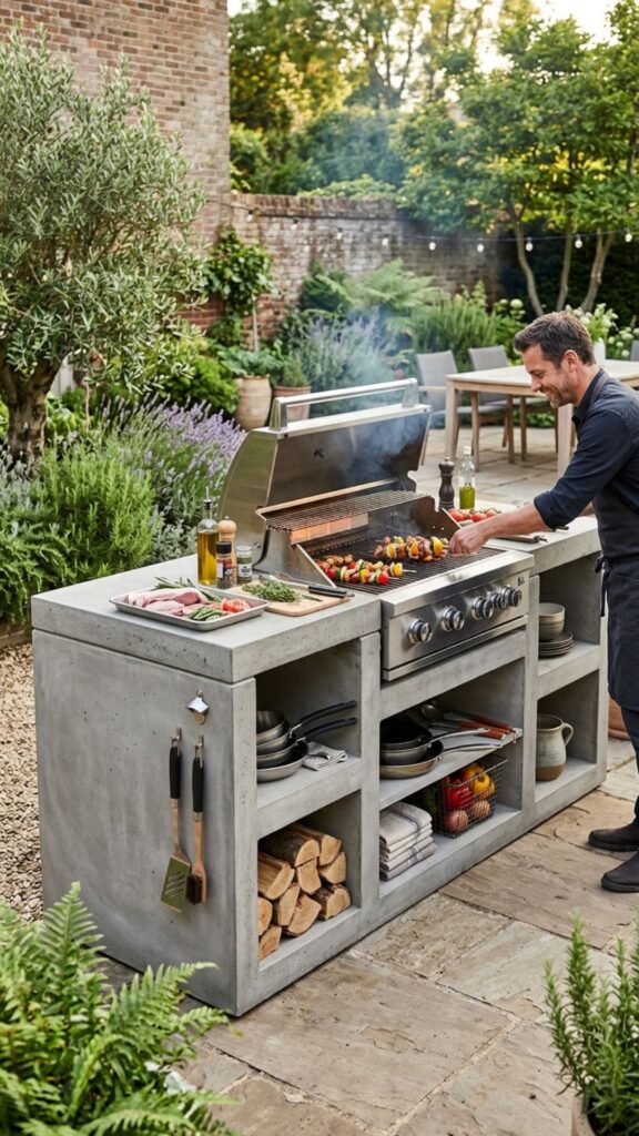 5. Concrete Block Kitchen Islands