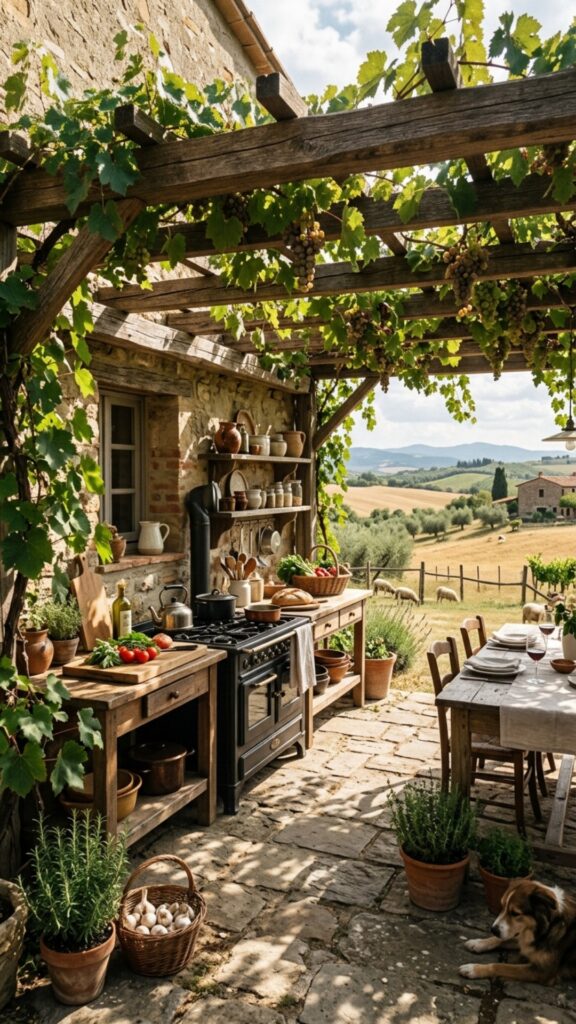 5. Covered Pergola Cooking Area