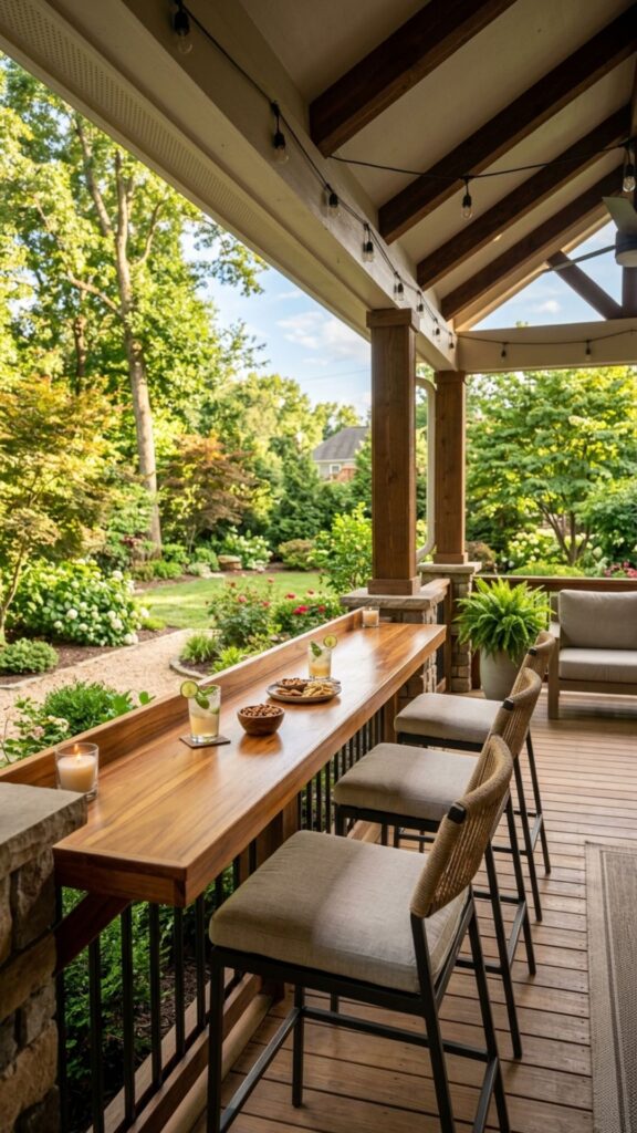 5. Create a Bar-Height Serving Ledge