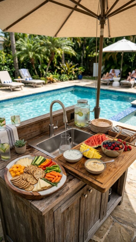 5. Design a Poolside Snack Prep Zone