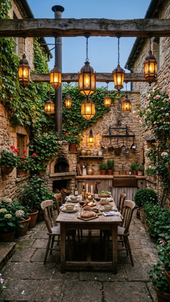 5. Hang Wrought-Iron Lighting Fixtures