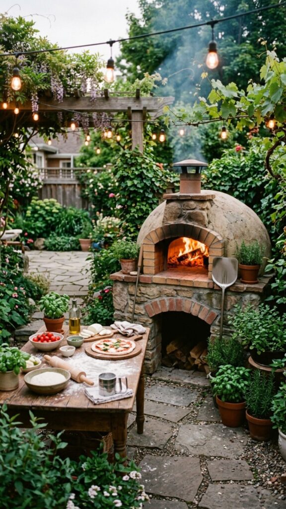 5. Italian Wood-Fired Pizza Oven Corner