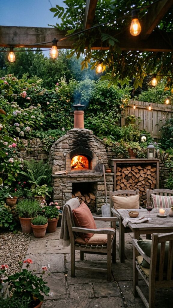 5. Pizza Oven Corner — Warmth, Cooking, and a Reason to Linger