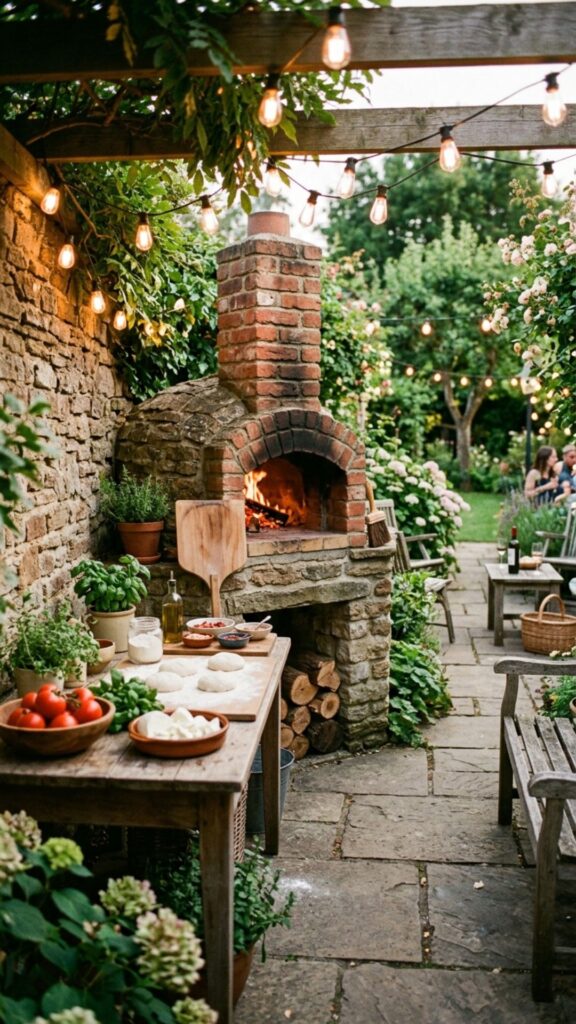 5. Pizza Oven Corner — A Cozy Centerpiece