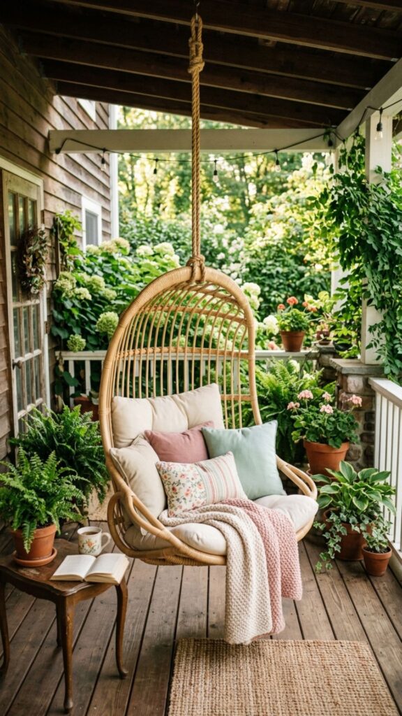 5. Porch Swing Chair for Playful Charm