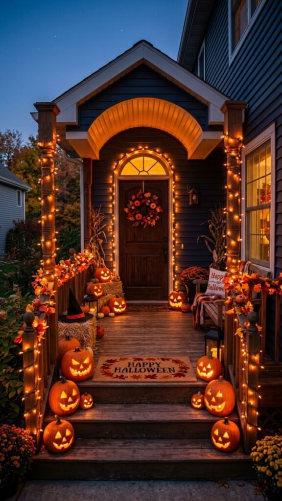 5. String Up Warm Orange Lights