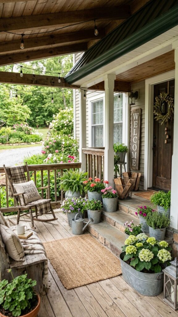 5. Style with Galvanized Metal Accents