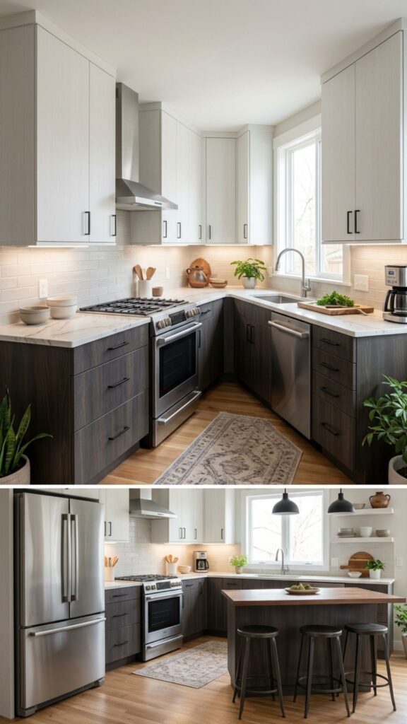 5. Two-Tone Cabinet Design