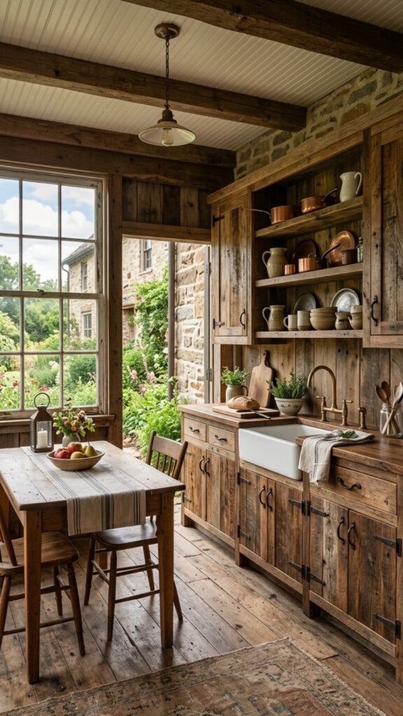 5. Use Reclaimed Wood for Farmhouse Character